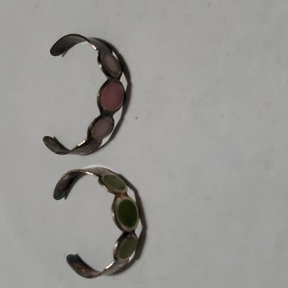 Multi colored Toe ring set - Picture 4 of 4